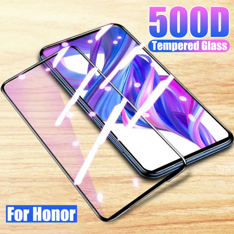 

500D Protective Tempered Glass For Huawei Honor 20 Lite 9X 8X 8A 8C 8S 9i 10i 20i 20S V20 V10 Screen Protector Safety Glass Film