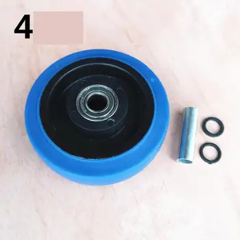 

4 Inch Caster Medium blue Elastic Wheel Single Mute Flat Trolley