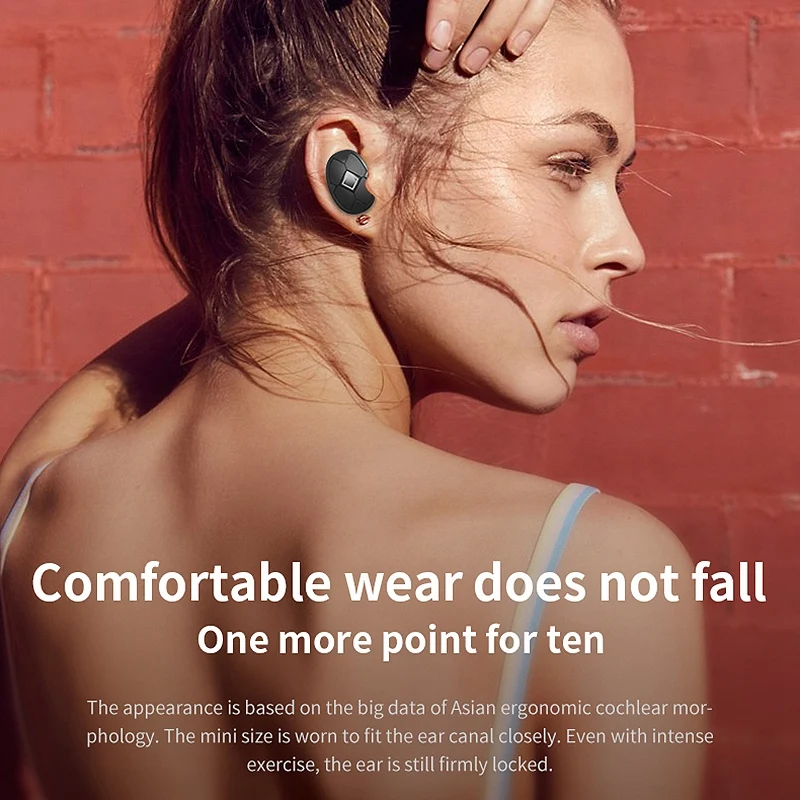 TWS V5 Bluetooth наушники Bluetooth 5,0 в беспроводные наушники с зарядным устройством Спортивная гарнитура стерео с микрофоном