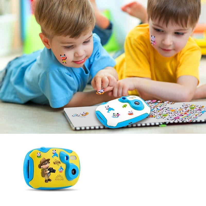 Цифровая HD детская 1,7 дюймовая камера, Детская цифровая камера, мини DIY камера, мультяшная камера