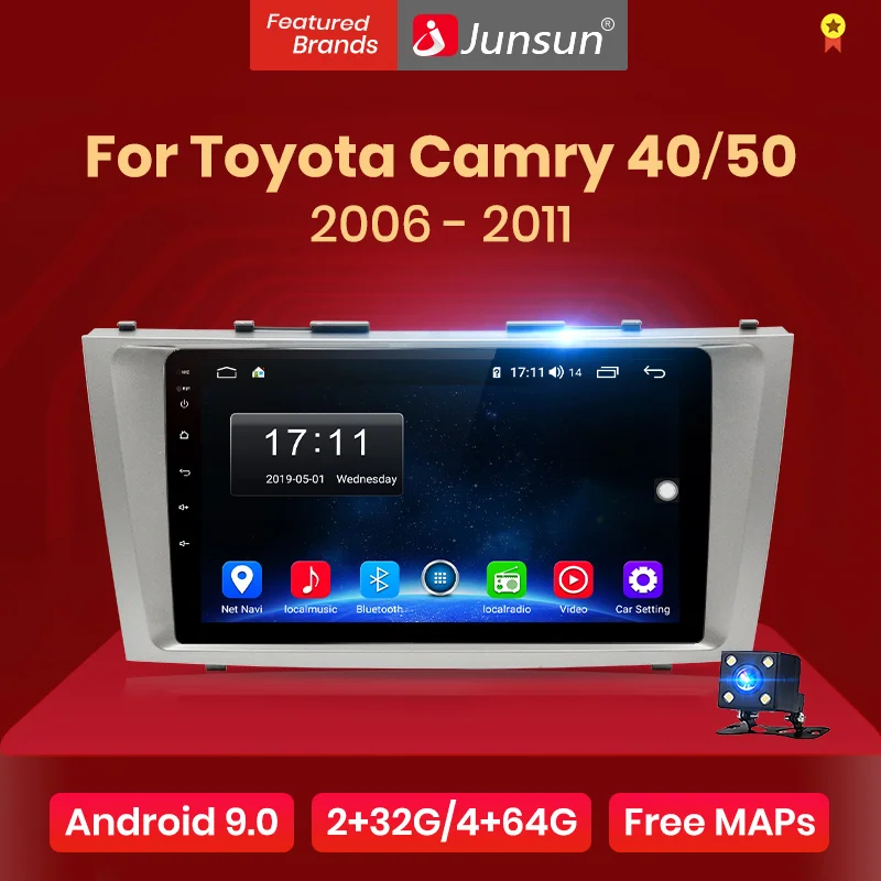 Junsun 2G + 32G Android 8 1 для Toyota Camry 40 50 2007 2008 Авто 2 din Автомобильный Радио стерео плеер