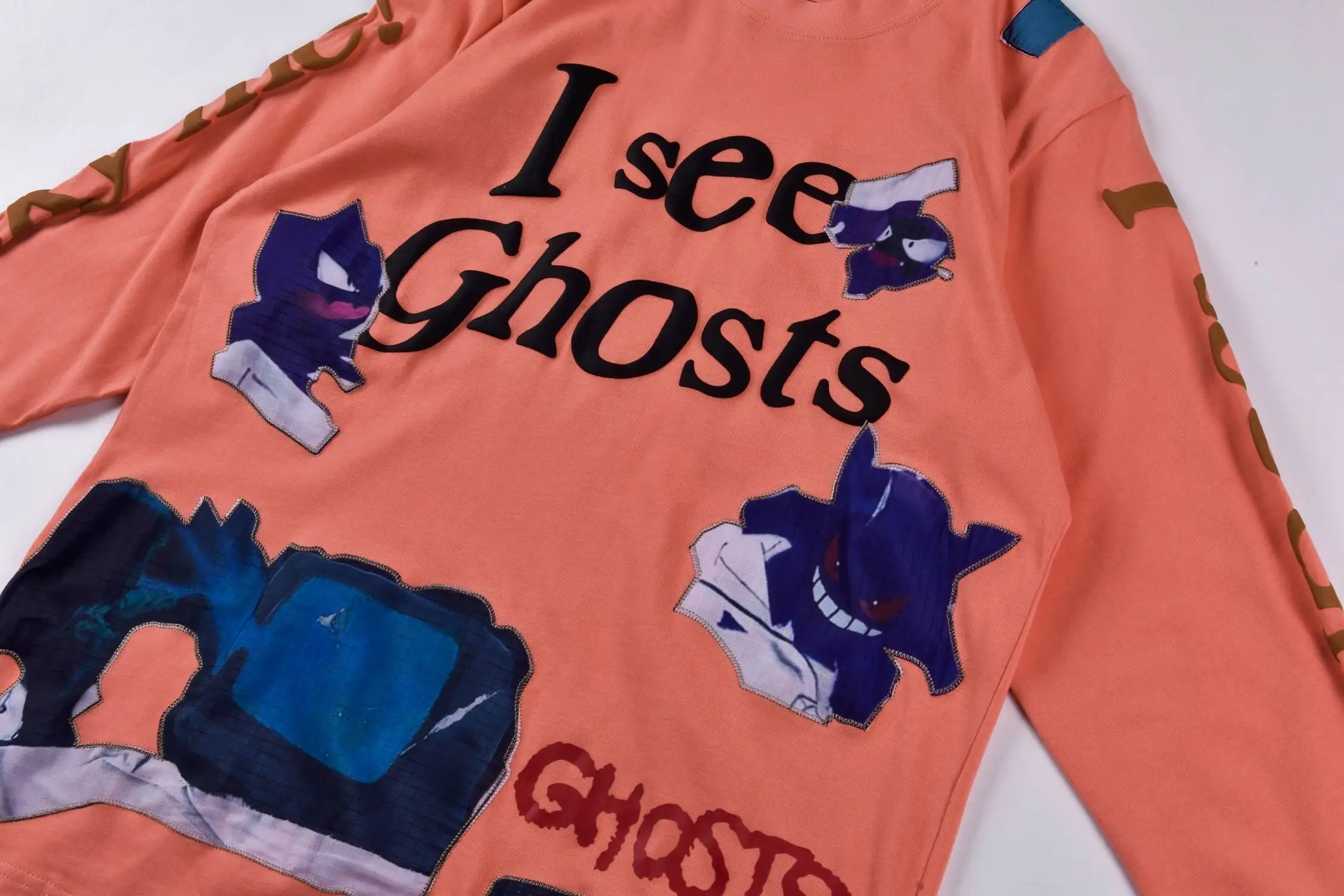 Футболка Kanye West Lucky Me Kids See Ghosts Loog с рукавами, Cpfm XY Z, мужская и женская футболка с вышивкой, уличная одежда, футболки в стиле хип-хоп cpfm