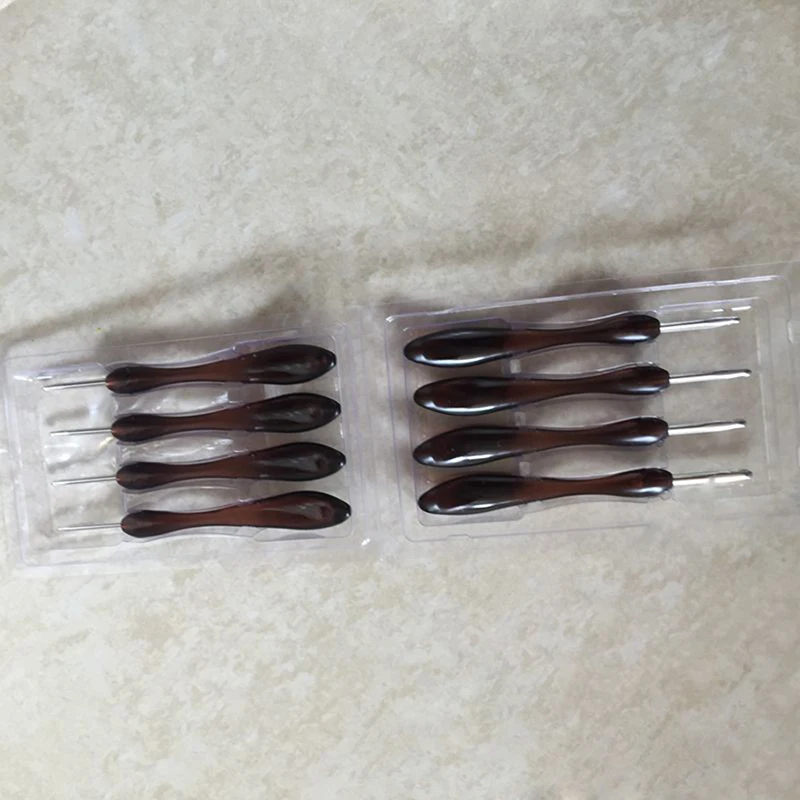 Новые 8 шт./компл. АБС-коричневая прозрачная ручка DIY ручной работы Крюк вязания крючком, Высококачественный свитер инструменты Лидер продаж набор крючков для вязания