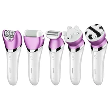 5в1 моющийся женский эпилятор, электрический эпилятор для удаления волос на лице, Женский бритвенный станок, бритва для тела, триммер для бикини