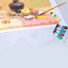 Делюкс пластиковая прозрачная овальная палитра акриловая легко чистый прозрачный художественная краска смешивание Акварельная гуашь палитра краски W91A