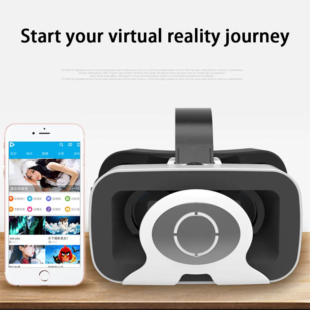 2021 VR Headset Virtual Reality Glasses 3D VR Glasses for Smartphones Compatible with iPhone & Android 5-7 inch