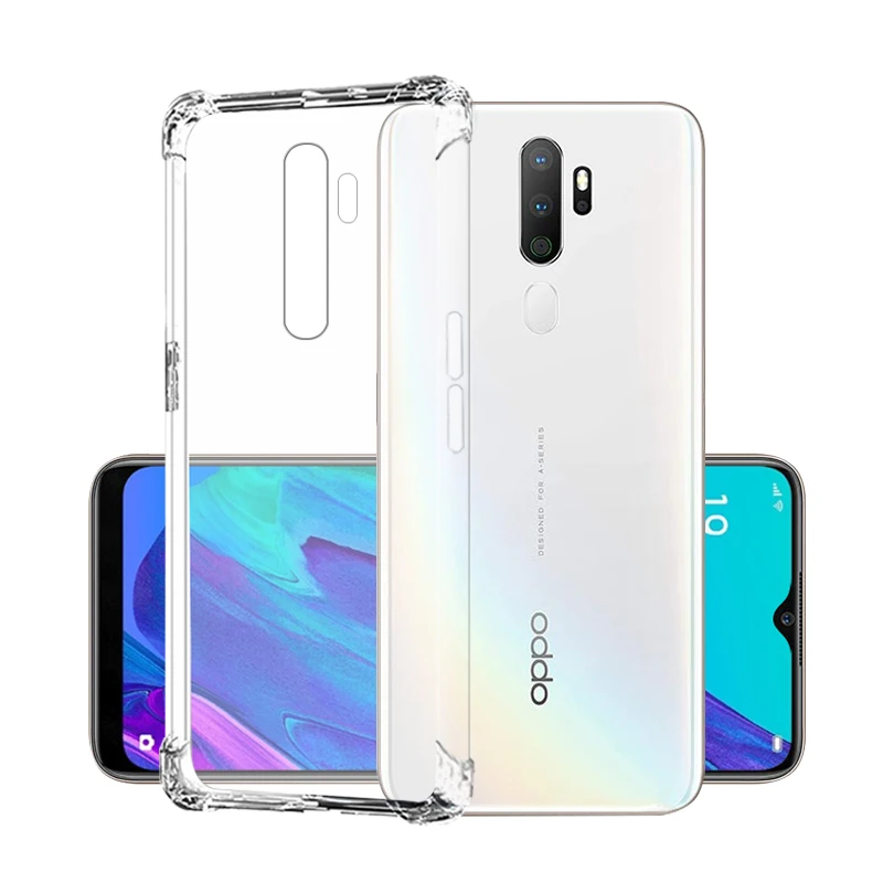 Силиконовый Прозрачный ударопрочный ТПУ чехол для OPPO Realme C2 5 PRO X2 / RENO 2F 2Z 2 Z A9 A5 2020 F11