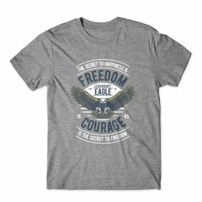 Футболка из 100% хлопка премиум класса Freedom Courage Eagle | Мужская одежда