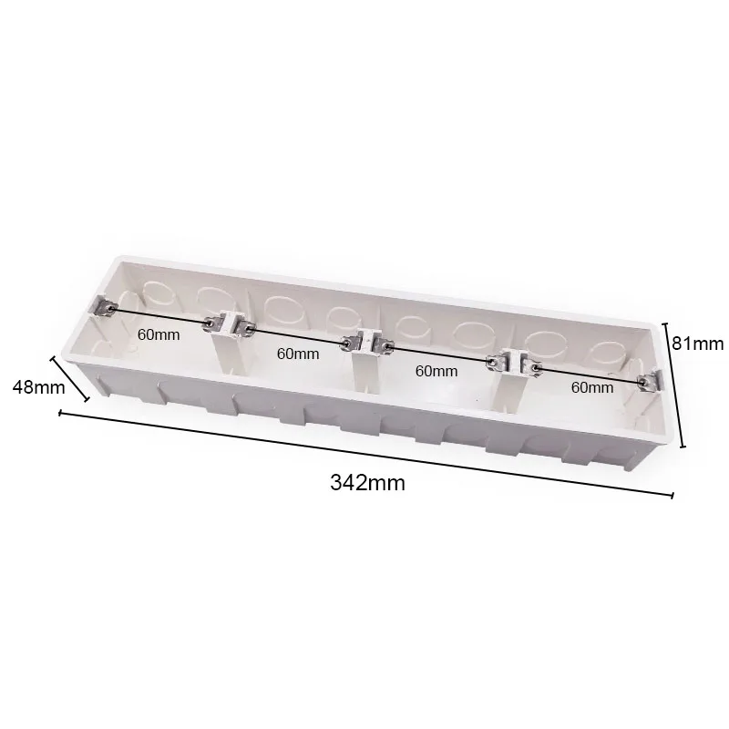 Высокое качество 4-gang тайный запас подвесной переключатель распределительная коробка 342*81*48 мм для 86 Тип стены стенная розетка с выключателем