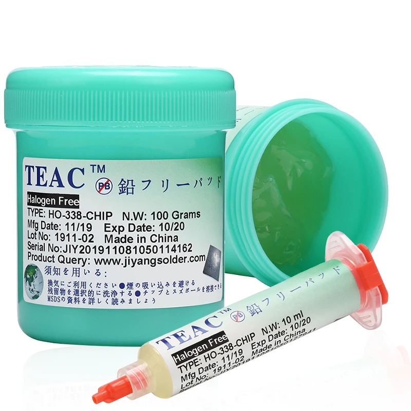 TEAC HO-338-CHIP 100% Original Lead-Free Solder Flux Paste For SMT BGA Reballing Soldering Welding Repair Tools Solder paste