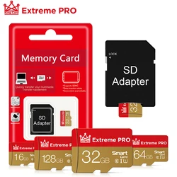 Carte micro SD de classe 10 authentique pour téléphone avec adaptateur, carte mémoire de 64 go 128 go 16 go 32 go 