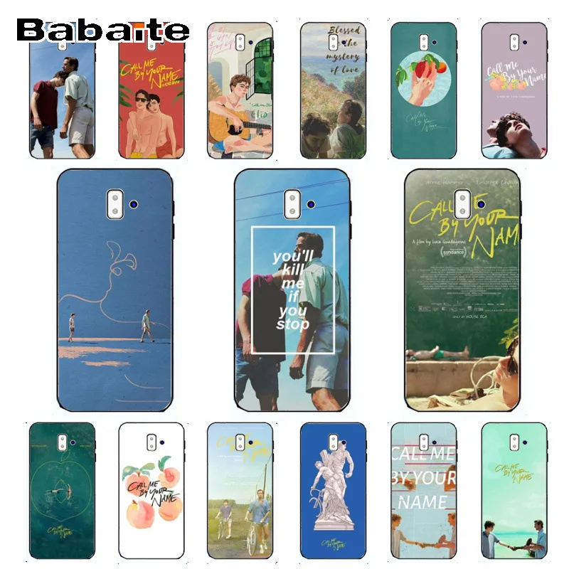 

COVER FOR j6plus Call Me by Your Name Cover Black Soft Shell Phone Case For samsung Galaxy j6 plus A6 A8 A9 A10 A30 A50 Cover