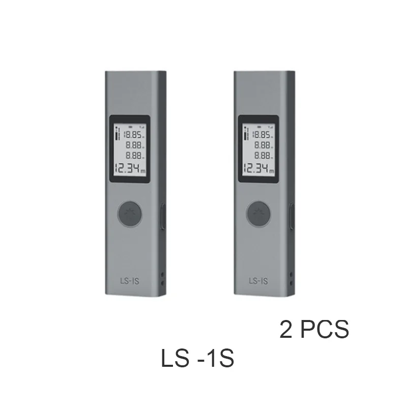 2 Pcs LS-1s Xiaomi Duka лазерный дальномер 40 м LS-P USB флэш-дальномер для зарядки высокая точность измерения портативный дальномер - Цвет: 2 Pcs LS-1s