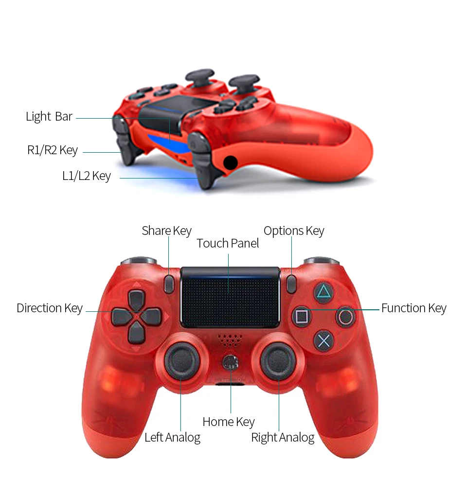 Bluetooth Wireless Gamepad For PS4 Controller For Playstation 4 Dualshock 4 Double Vibration Joystick Gamepad