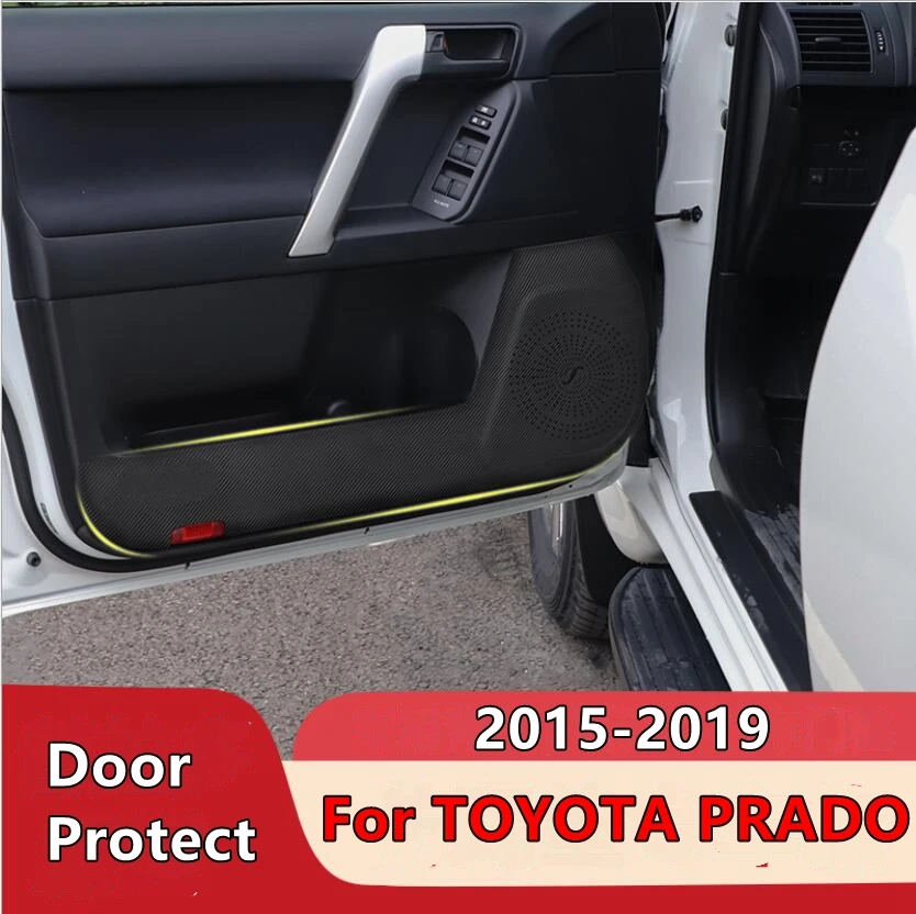 4pcs Car Door Protectors Cover Anti Kicking Mat Pad For Toyota Prado