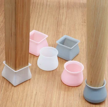 

Durable Anti-scratch Silicone Table Chair Leg Caps Wood Floor Protectors