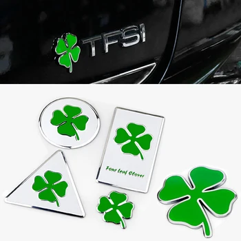 

Four Leaf Clover Logo Sticker for Alfa Rome 159 155 147 Giulia Mito Toyota Ford Dodge Volvo Opel Subaru Window Side Wheel Emblem