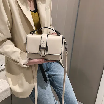 

Handbag Bag WOMEN'S Bag New Style Fashion Commuting Simple Square Sling Bag Korean-style Hong Kong Style Versatile Crossbod