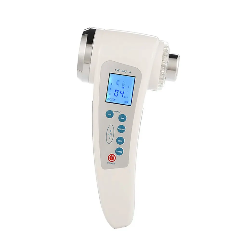 

Double-Head Ultrasonic Beauty Instrument Ion Import And Export Cleansing Instrument Home Color Light Rejuvenation