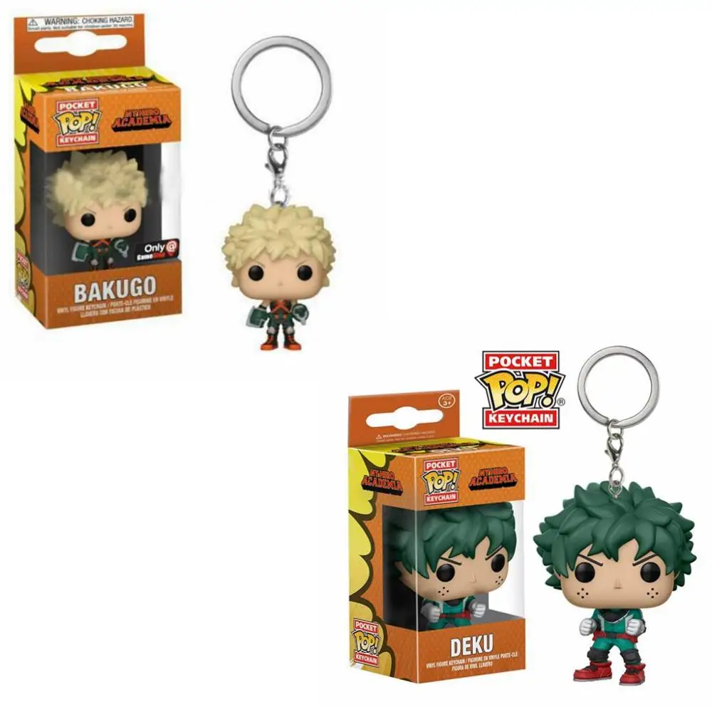 Funko POP Карманный Брелок для ключей Pop My Hero моя геройская Академия Bakugo Deku Фигурки