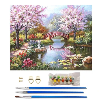 

Canvas Paint By Numbers Kit Oil Painting DIY Jiannan Spring No Frame Art Gift