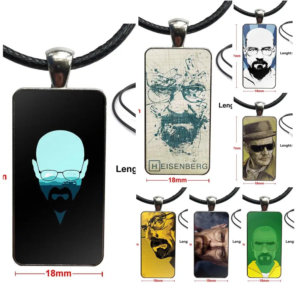For Women Children Doctor House M.d Heisenberg Breaking Bad Glass Cabochon Choker Pendant Rectangle Necklace Steel Color Jewelry | Украшения