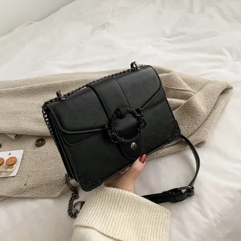 

Women's bag 2020 new Korean fashion chain texture shoulder bag wild messenger bag tide personality small square bag