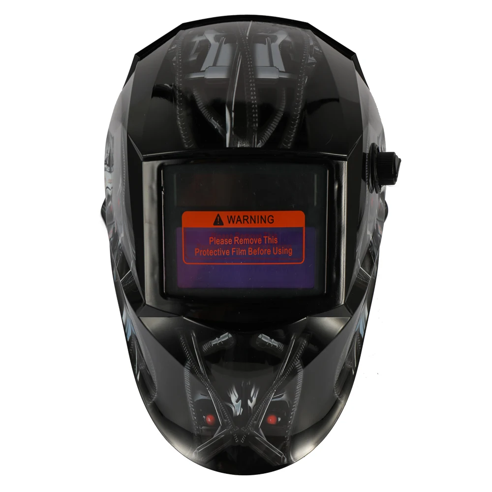 

Hot Black Skull Solar Energy Automatic Variable Light Welding Mask TIG Spot Welding Helmet with Adjustable Headband Knob