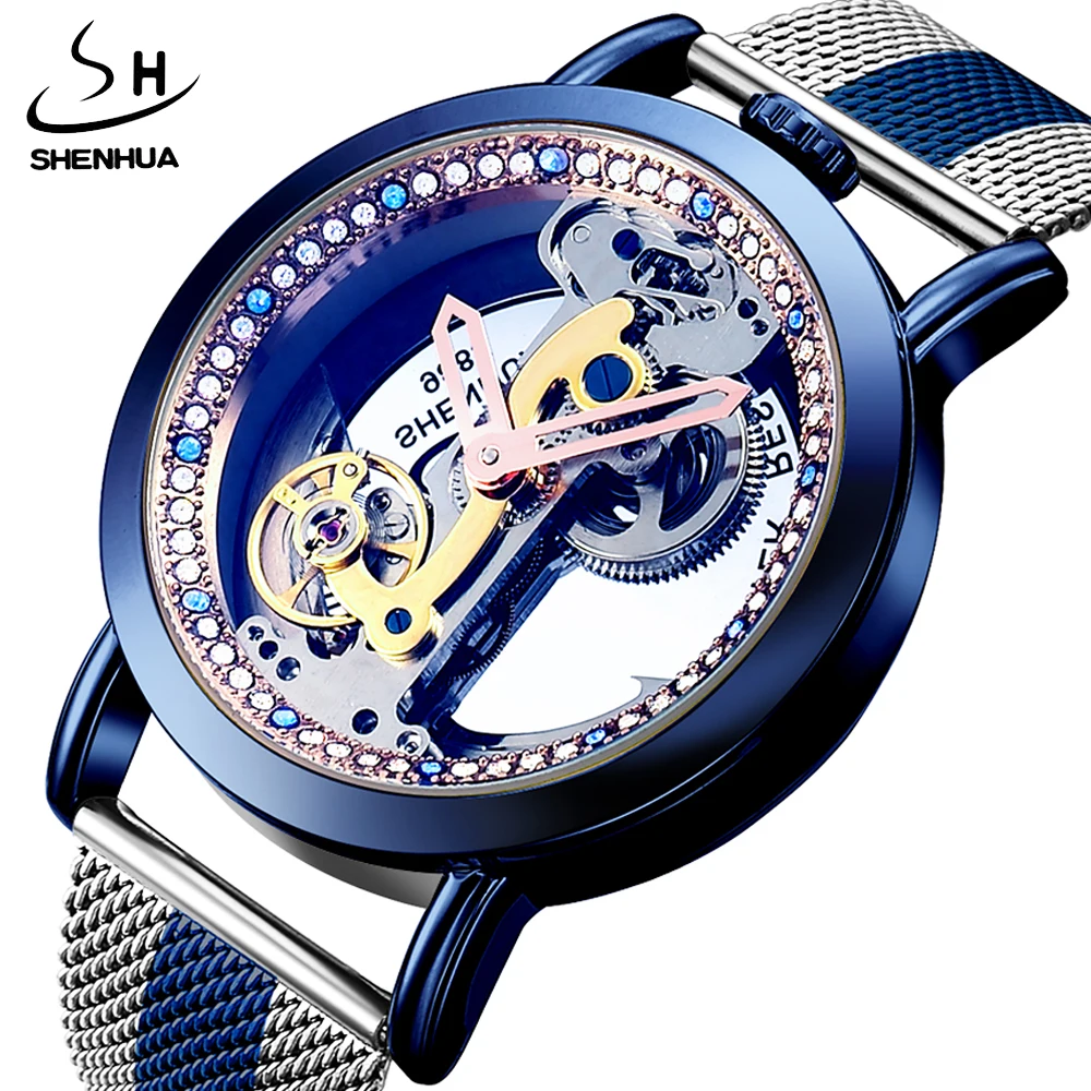 Винтажные автоматические механические часы мужские Tourbillon прозрачные со