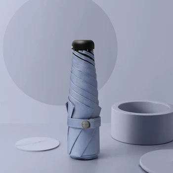 

Simple Ultralight Small Umbrella Men Portable Mini Folding Black Umbrella Rain Women Sun Protect Clear Umbrella UV Parasol