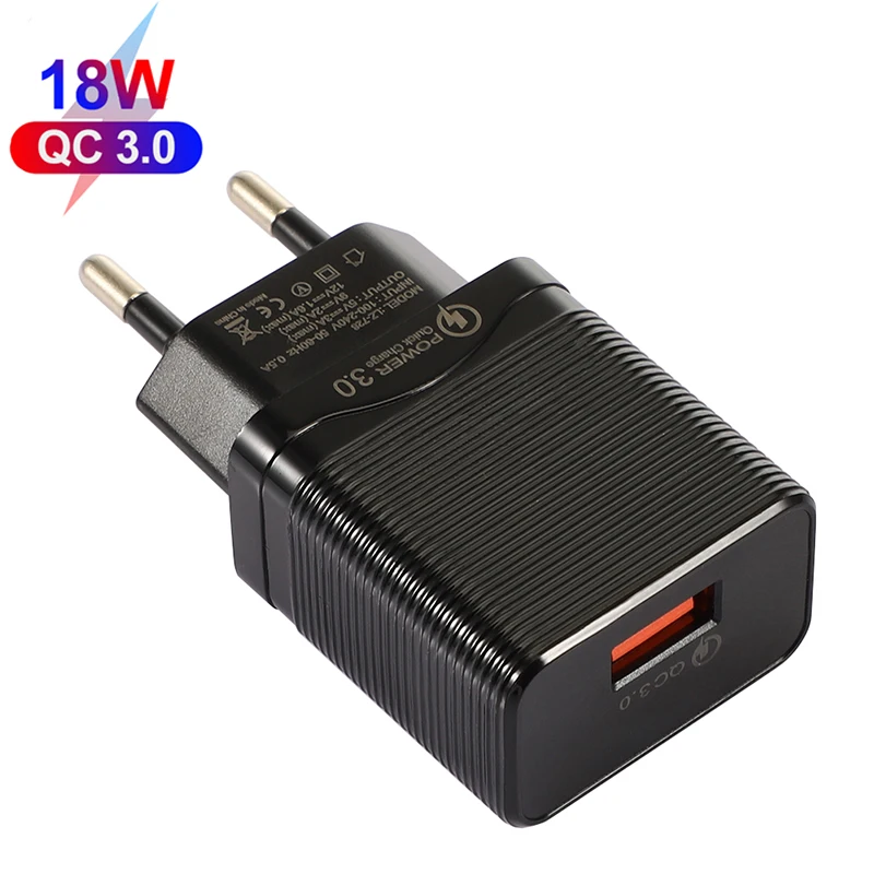 

EU/US Plug USB Charger Quick Charge 3.0 18W For Phone Adapter for Huawei iPhone Tablet Portable Wall Mobile Charger Fast Charger