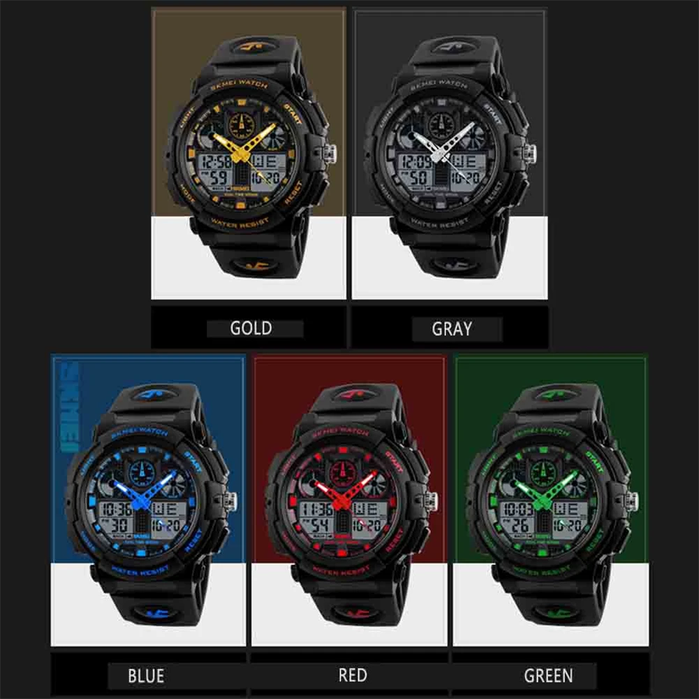 

LCD EL Backlight Smart Wrist Watch Clock Sports Outdoor Watch Luxury Digital Wrist Watches Men Women Waterproof Brand