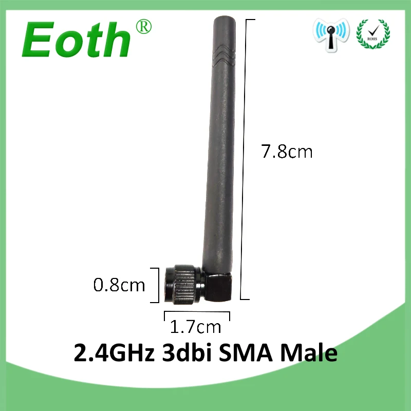 Антенна 2 4 ГГц 3dbi SMA Male антенна wi fi + 21 см ufl./ IPX 1 13 ОТРЕЗОК кабеля|Антенны для связи| |
