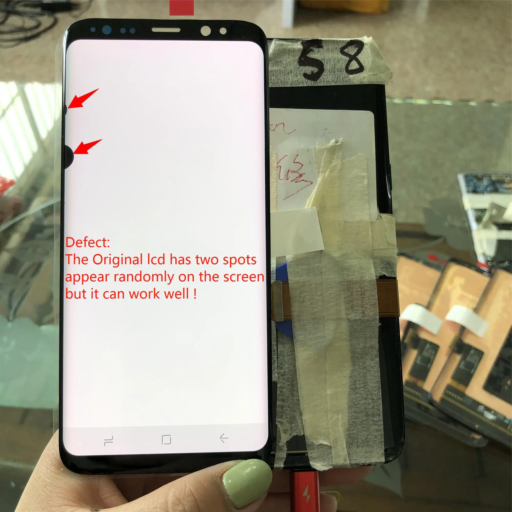 SUPER AMOLED S8 LCD with Frame for SAMSUNG Galaxy