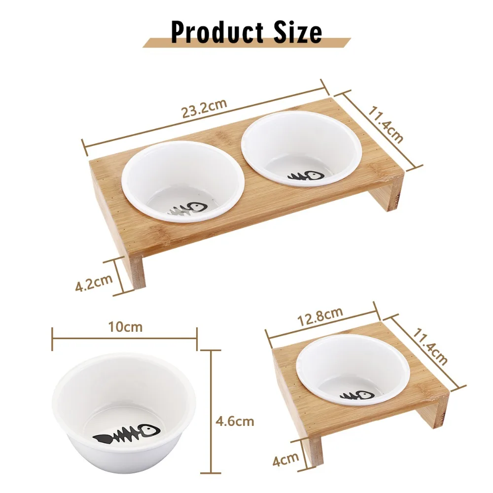 Title 9, Cat Dog Feeders Bowl Pet Food Water Bowl 1/2 Bo...