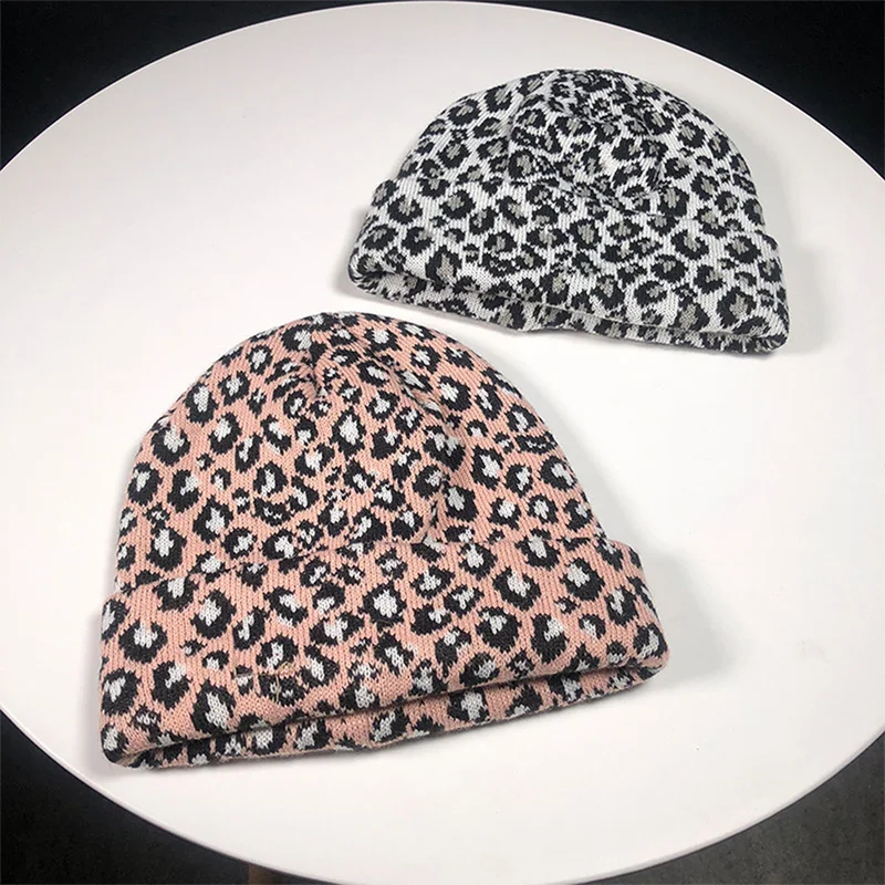 Cpop, новая мода, шерсть, хлопок, вязанные, Skullies& Beanies, модные, высокое качество, женские шапки с леопардовым принтом, элегантные, женские зимние шапки