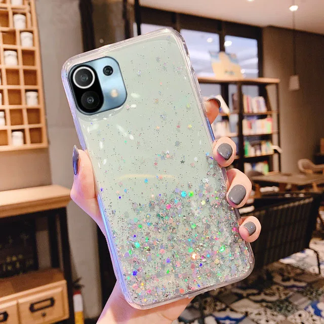 For Xiaomi Poco X3 F2 Pro M3 F3 Case Glitter Cover Xiaomi Redmi Note 10 9 8 7 Pro 9S 10S K40 9C 9A Mi 11 Lite 11 Ultra P_voghion.com