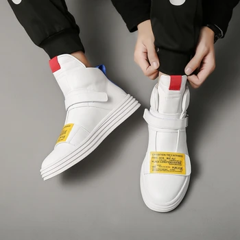 

Men Ankle Boots Spring Autumn High Top Breathable Casual Shoes Luxury Brand Male Sneakers Ankle Boots Bota Coturnos Masculino