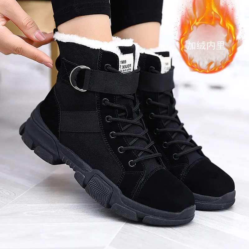 

Martin Boots Women's British-Style 2019 Autumn & Winter New Style plus Velvet Online Celebrity INS Versatile Short Boots Women's