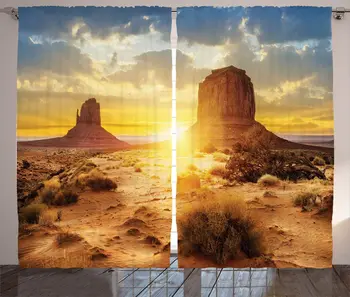 

American Decor Collection US Monument Valley The Three Sisters Canyon Bushes Sand Sunset Landscape Living Room Bedroom Decor