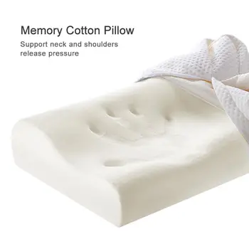 

White memory foam sleep pillow high elasticity student adult child home dormitory pillow help sleep protection cervical pillow