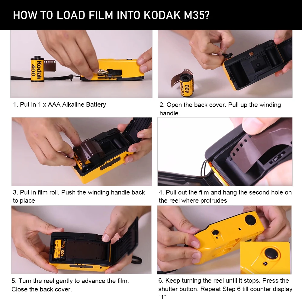 1/2/3/5/6/10 Roll KODAK GOLD 200 35mm Film 36 Exposures per Roll for M35/M38 Cameras Saturated Color Negative Instant Film