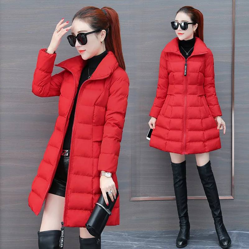 

Down Cotton Clothes Pike WOMEN'S Dress 2019 New Style Versatile Coat Korean-style Loose Autumn And Winter down Coat Cotton-padde