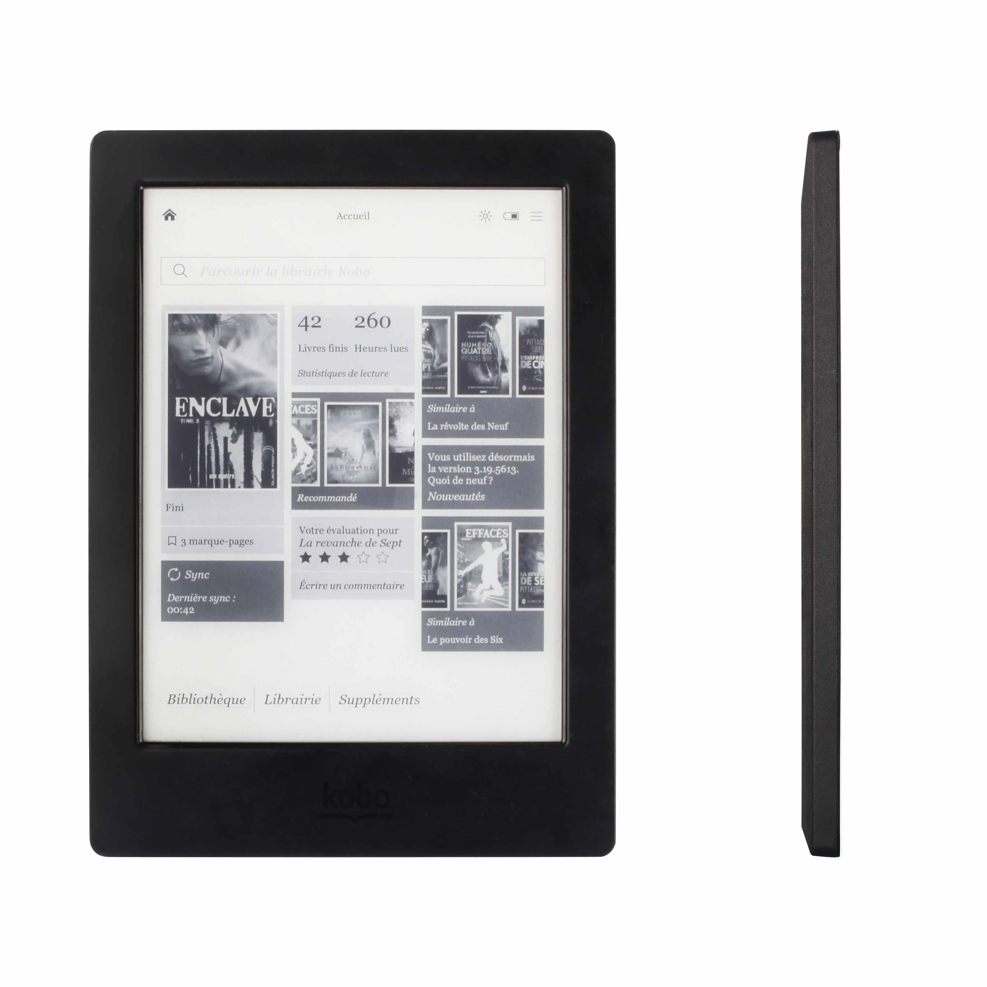 ebook Kobo Aura H2O H20 ereader 6.8 inch 1440x1080 Touch screen e Book Reader e-ink Front Light e-books Reader