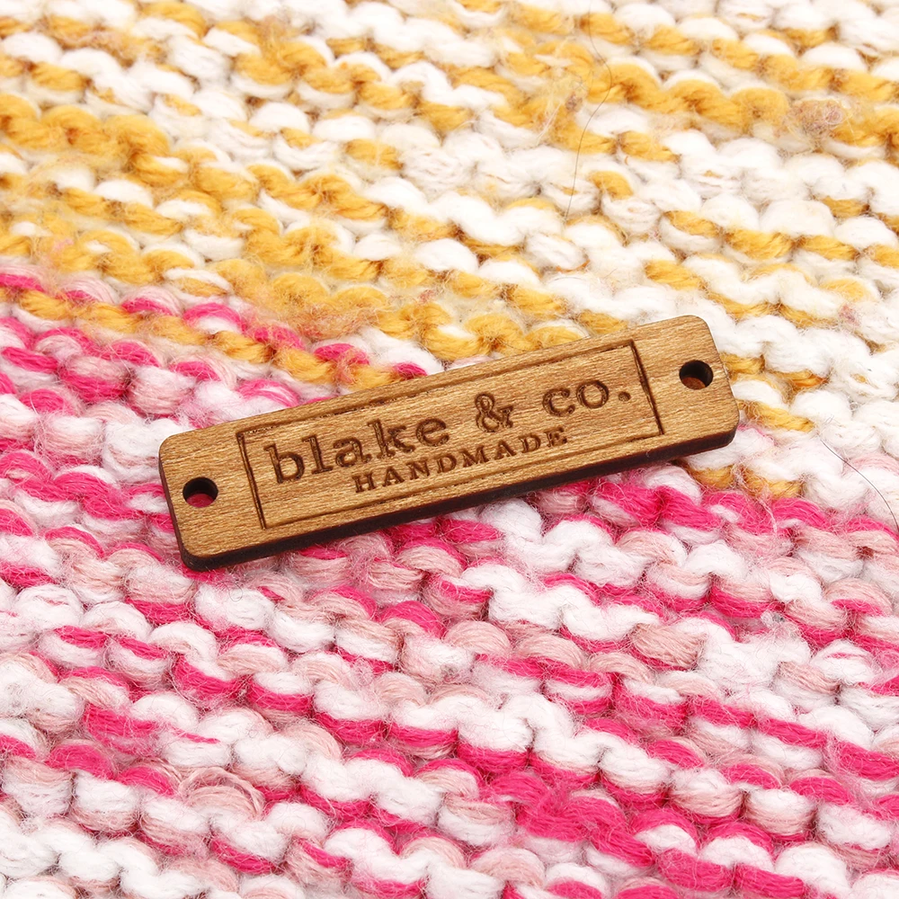 

Wooden labels, knit labels, Custom Design, custom engraving, Logo or TextPersonalized Brand, Free shipping (WD3149)