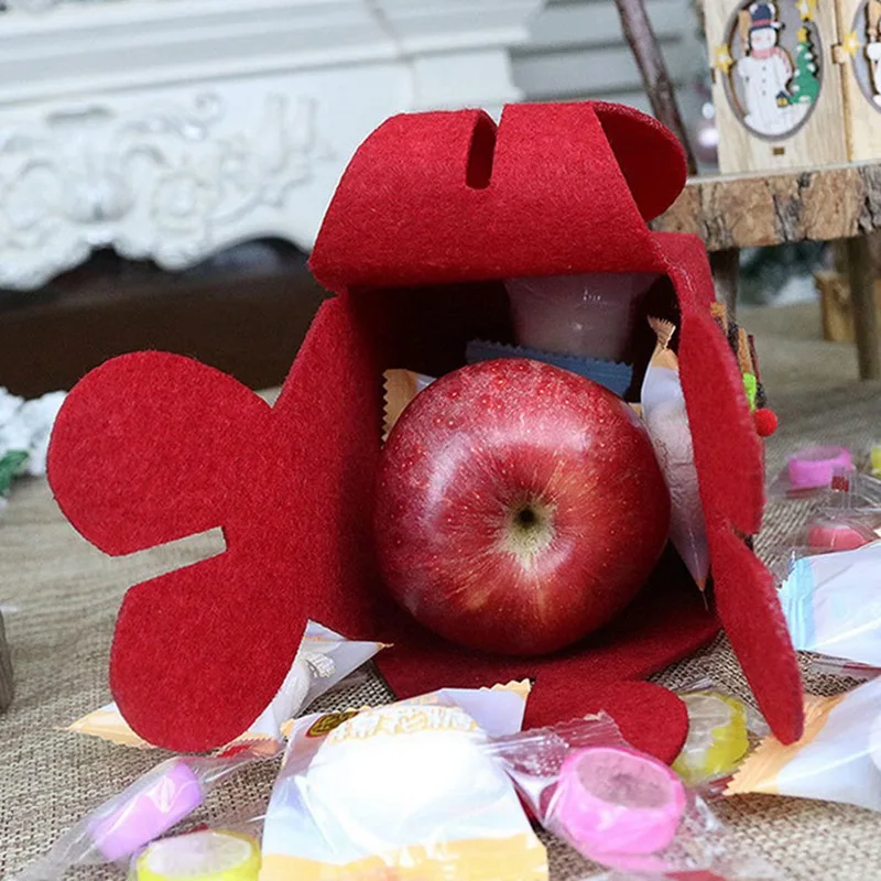 Складная Подарочная сумка Apple, креативная Нетканая сумка, Рождественское украшение, подарочная сумка