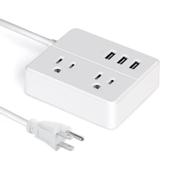 

Mini Power Strip with 3 USB 2 Outlet Desktop Charging Station 3.94ft Extension Cord for Cruise Ship Travel Multi Plug Extender