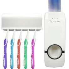Зубная щётка держатель Аксессуары для ванной комнаты набор автоматический диспенсер зубной пасты, для зубной щетки настенное крепление стойки Ванная комната организатор