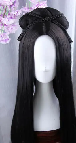 70 см/90 см китайский древний индивидуальный цельный парик для волос Archaic Hairpiece Косплей Вечерние