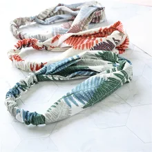 Корейский стиль, стиль, перекрестная лента для волос, свободная и естественная креативная резинка с большим листом, женские аксессуары для волос